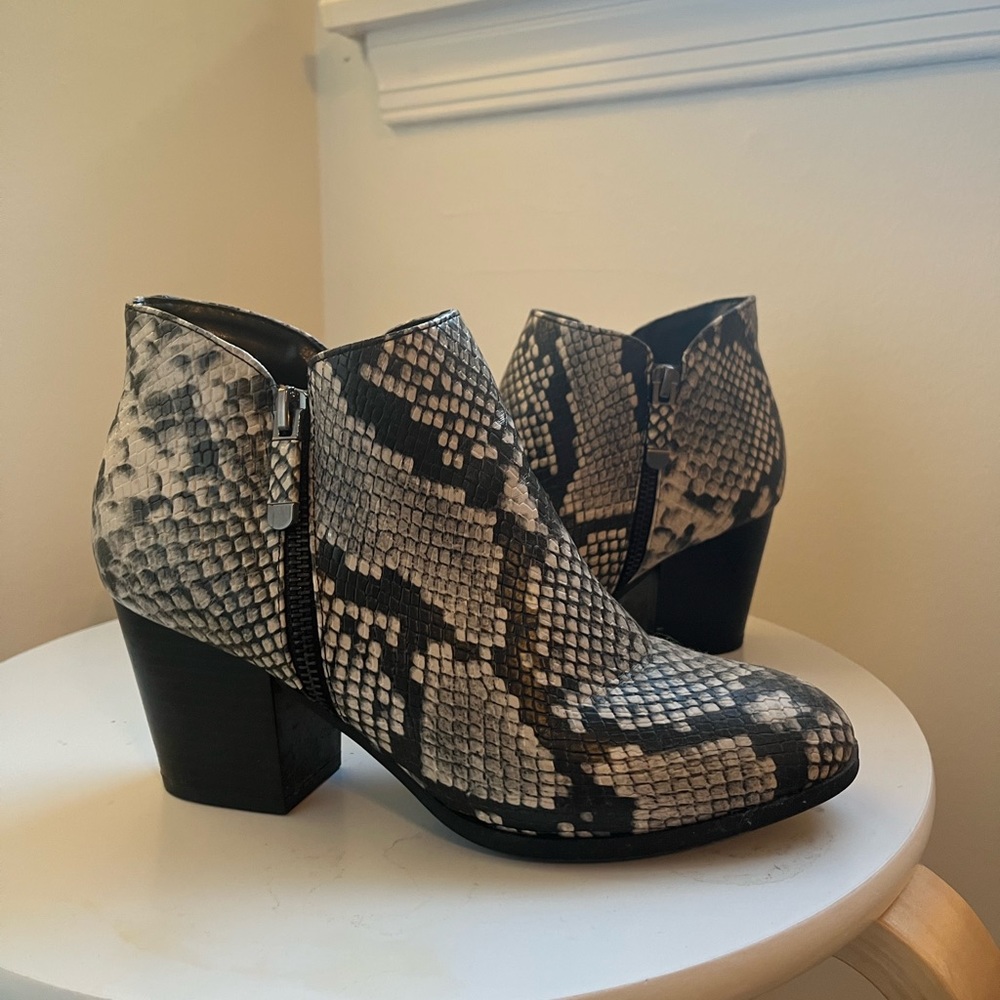 Snake Print Booties